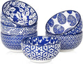 Selamica Ceramic 4 OZ Dipping Bowls Set, 3.5 Inch Mini Bowls for Dipping, Side Dishes, Microwave Dishwasher Safe, Set of 6, Vintage Blue