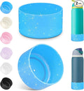 2PCS Silicone Water Bottle Boot for Owala 32oz, Protective Bottom Bumper Anti-Slip Sleeve for FreeSip, Twist, and Flip Stainless Steel Bottles, Dishwasher Safe and BPA Free(Shiny Blue)