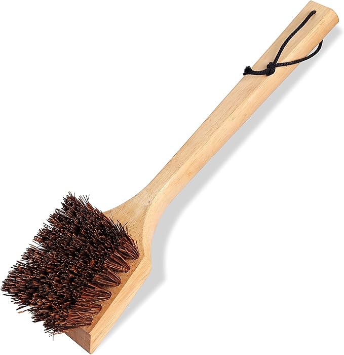 All-Natural Wooden Grill Brush and Grill Cleaner | Works as Scraper Tool for Tough Grill Residue | Bristle-Free Grill Brush for Outdoor Grill | Safe Grill Rescue Brush and BBQ Cleaner