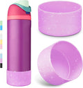 2PCS Glitter Silicone Boot for Owala Water Bottle, Anti-Slip Protective Sleeve for Owala Twist,FreeSip and Flip Stainless Steel Water Bottle, BPA-Free, Dishwasher Safe, Accessories