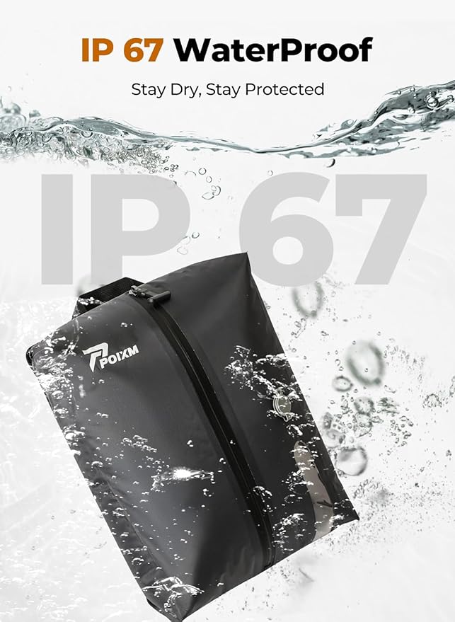 Vacuum Bags for Travel with Wireless Pump, IP67 Waterproof, Reusable Space Saver Compression Bags for Backpack, Suitcase, Home Storage(1 Pack + Pump)