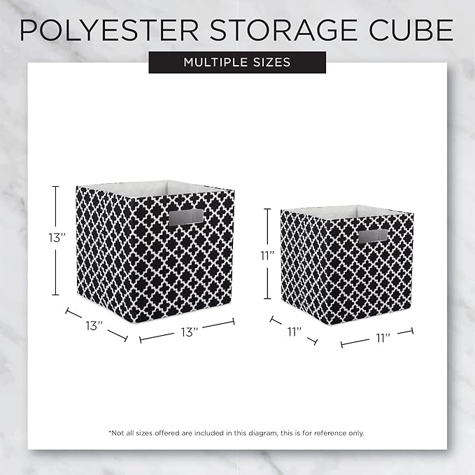 DII Non Woven Storage Collection Polyester Herringbone Bin, Small Set of 2, Mauve, 2 Piece