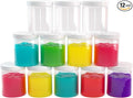 6 oz Plastic Jars with Lids (12 pack) - Clear Empty Containers for Body Lotions, Creams, Butters - Great for Storage and Organization of Crafts, Teas, and Spices
