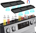 Hydream Stove Top for Silicone Shelf,30 Inch Magnetic Shelf Over the Stove Spice Rack,Kitchen Organizer Magnet Above Stovetop Back of Flat Storage Suctioned-Black