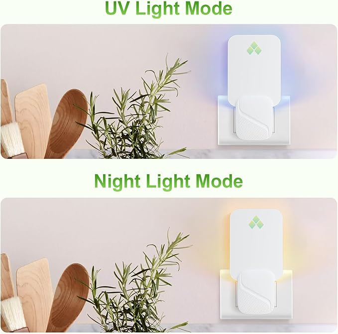 Fly Trap Indoor, Fruit Fly Traps for Indoors, 2 Devices 12 Glue Cards, Two Modes Protect 400 Sq Ft for Home, Fly Catcher Trap for Fruit Flies, Gnats, Mosquito, Flies, Moths, and Other Flying Insects