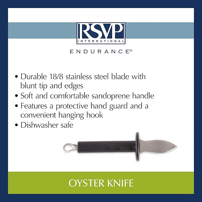 RSVP International Endurance Collection Seafood Tool, Oyster Knife, Stainless Steel