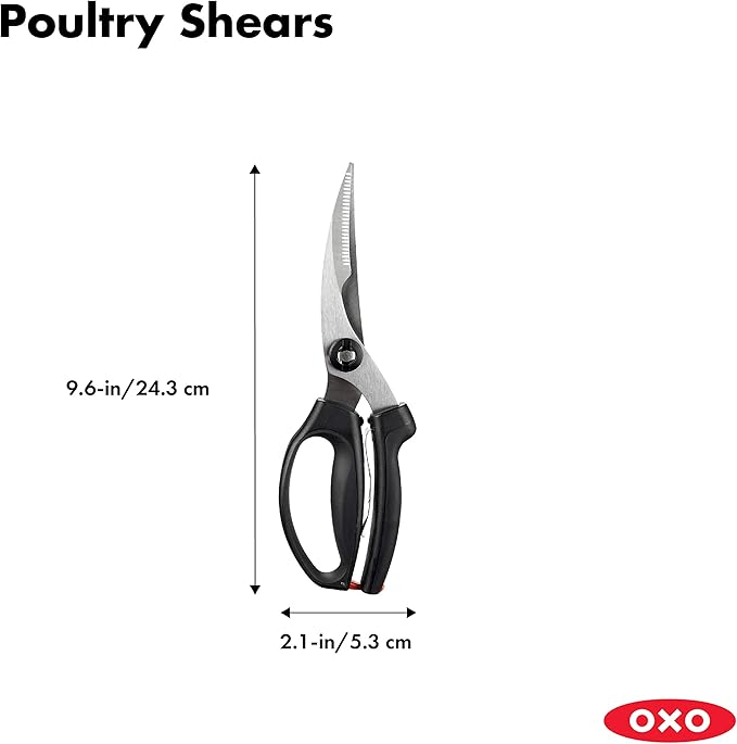 OXO Good Grips Spring-Loaded Poultry Shears, Black