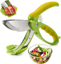 Salad Scissors, Salad Chopper with Double Blades, Lettuce Chopper, Lettuce Scissors for Chopped Salad, Chopped Salad Chopper Tool for Tossing and Chopping in Salad Bowl (Yellow)