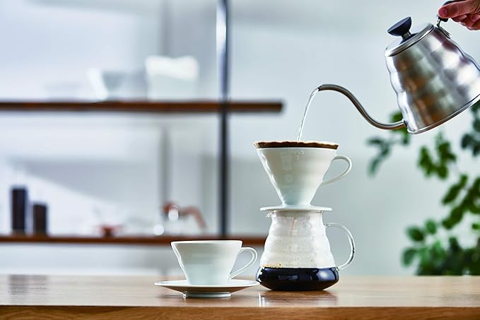 Hario V60 Ceramic Coffee Dripper, Size 01, Red