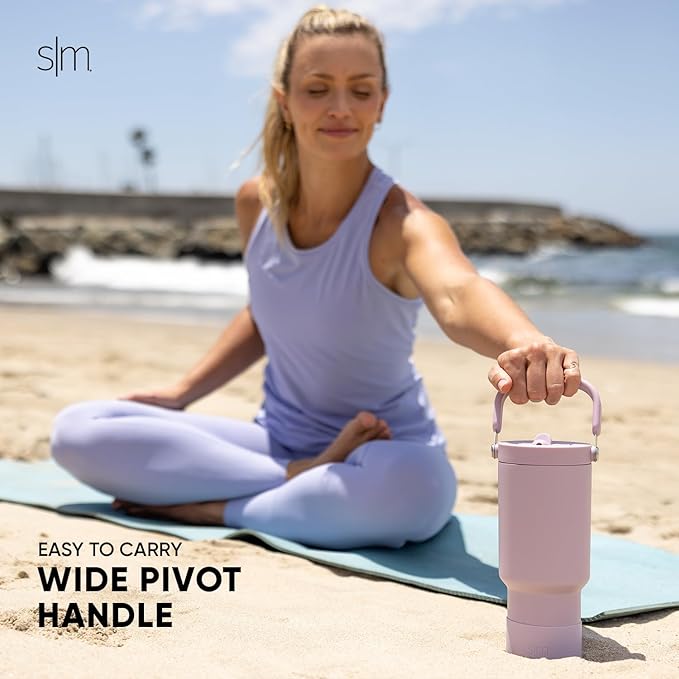Simple Modern Easter Trek Pivot | 30oz Flip Straw Tumbler with Handle | Water Bottle & Boot | Interchangeable Straw & Chug Lids | Insulated Stainless Steel Jug | Gym Sports Outdoors | Easter Bunnies