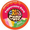 Crazy Cups Decaf Peppermint Bark Flavored Coffee pods, Holiday Single-Serve Medium Roast Coffee Cups for Keurig K-Cup Machines, Hot or Iced(Pack of 1, 22 Count Total)