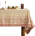 ISAENNE Designer Linen Floral Square Tablecloth,Pale Yellow Farmhouse Indoor Table Cloth,Fall Durable Decor Tablecloths for Dining Kitchen Thanksgiving Christmas Party,67"*67"-Chamonix A