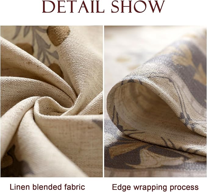 patdrea Designer Beige Long Tablecloth for Rectangle Table,Elegant Linen Floral Pattern French Table Cloth,Decor Cover Cloth for Kitchen Dining Christmas,Thanksgiving,Party,563"x94"-Istana a
