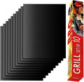 RENOOK Grill Mats for Outdoor Grill, Set of 10 Grill Mat for Gas Grill, 100% Non-Stick BBQ Sheets for Grilling, 15.75 X 13 Inch