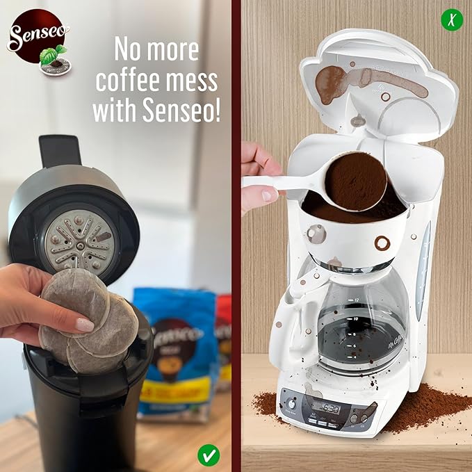 Senseo Strong Dark Roast Coffee Pods – 144 Count (3 Packs) – Bold & Intense Flavor with Rich Crema – Single-Serve Coffee Pads Compatible with Senseo & PeleCom Machines