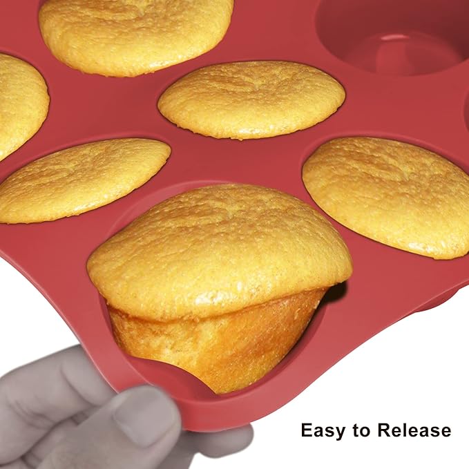 Economical 7in1 Nonstick Silicone Baking Cake Pan Cookie Sheet Molds Tray, Heat Resistant Bakeware Tools for Muffin Loaf Bread Pizza Cupcake