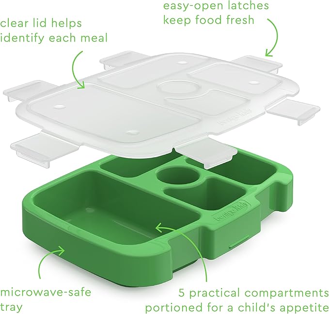 Bentgo Kids Tray with Transparent Cover (Green)