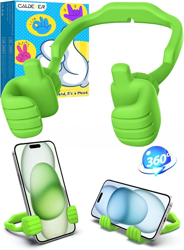 Stocking Stuffers for Teens Boys Girls Cell Phone Stand: Upgrade Adjustable Thumbs Up Lazy Phone Holder for Desk Fun Birthday Gifts for Grandma Adults Husband from Wife