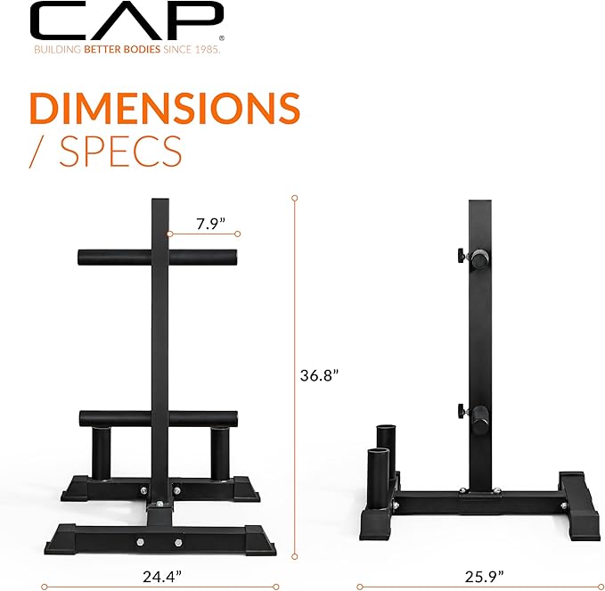 CAP Barbell 2-Inch Olympic Bumper Plate Weight Set with 6 Post Rack | 100-370 lbs | Multiple Options