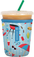 Sok It JavaSok Iced Coffee & Cold Soda Insulated Neoprene Cup Sleeve (Grill N' Chill, Small: 16-20oz)