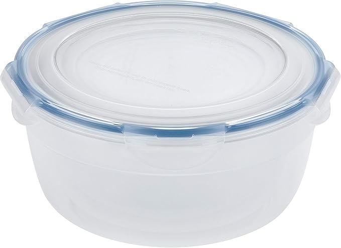 LocknLock Easy Essentials Food Storage lids/Airtight containers/Stackable, BPA Free, 6 Piece, Clear