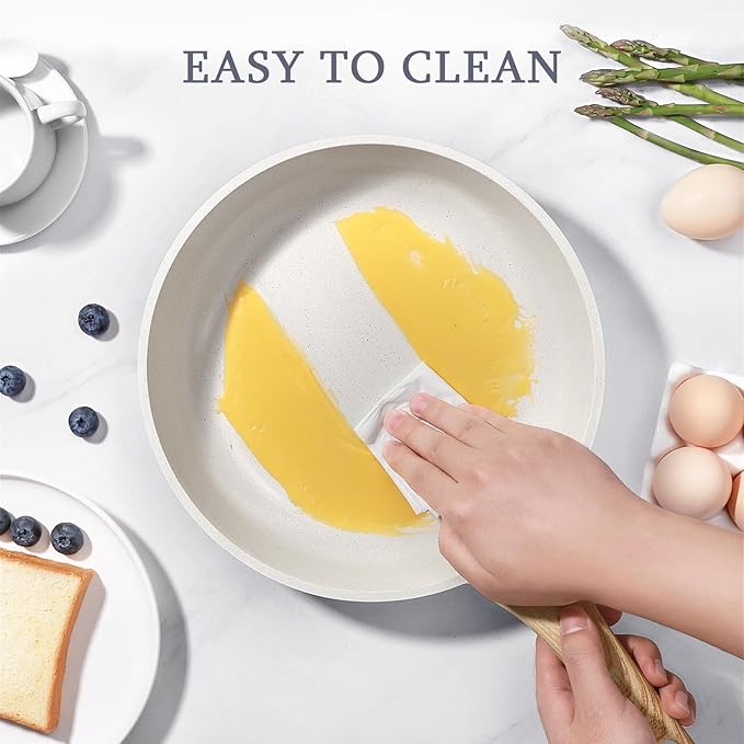 GiPP Ceramic Nonstick Frying Pan - 10 Inch Healthy Non-Toxic Non Stick Skillet Omelette Pans, Induction Compatible Chef Pan, PFAS & PFOA-Free, Dishwasher Safe, Stay Cool Handles Visit the Store