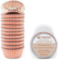Gifbera Mini Rose Gold Foil Cupcake Liners Metallic Baking Cups, 300-Count