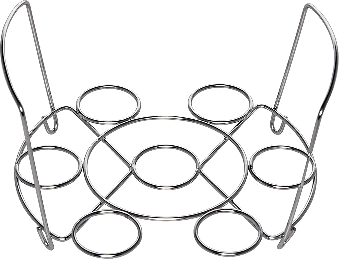 Instant Pot Official Stainless Steel Wire Egg Racks, Set of 2 – Ideal for 6-Quart & 8-Quart Cookers, Ideal for Hard or Soft-Boiled Eggs, Multi-Use Tray for Cooling, Decorating, and Serving
