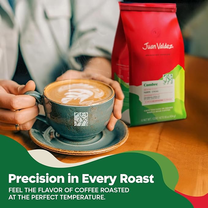 Juan Valdez Cumbre Whole Bean Coffee, Dark Roast 16 OZ - 100% Colombian Coffee - Expert Blend of Colombian Coffees with intense flavors and dry fruit notes