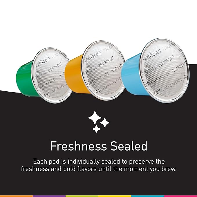 Bestpresso Coffee for Nespresso Original Machine 120 pods Genuine Espresso Brazil Blend Pods Compatible with Nespresso Original
