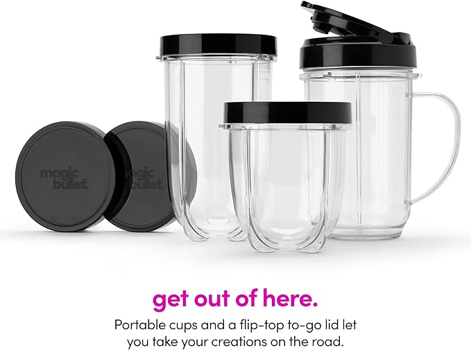 Magic Bullet Blender, Small, Silver, 11 Piece Set (Pack of 2)