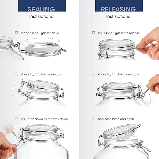 Bormioli Rocco Fido Clear Jar, 169 Oz.