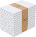Urban Villa Flour Sack Kitchen Towels (27x27 Inches 12 Pack) Extra Large Premium White DishTowels 100% Cotton Flour Sack Kitchen Towels for Embroidery, DIY Projects, Cloth Diapers, Cheese Strainers