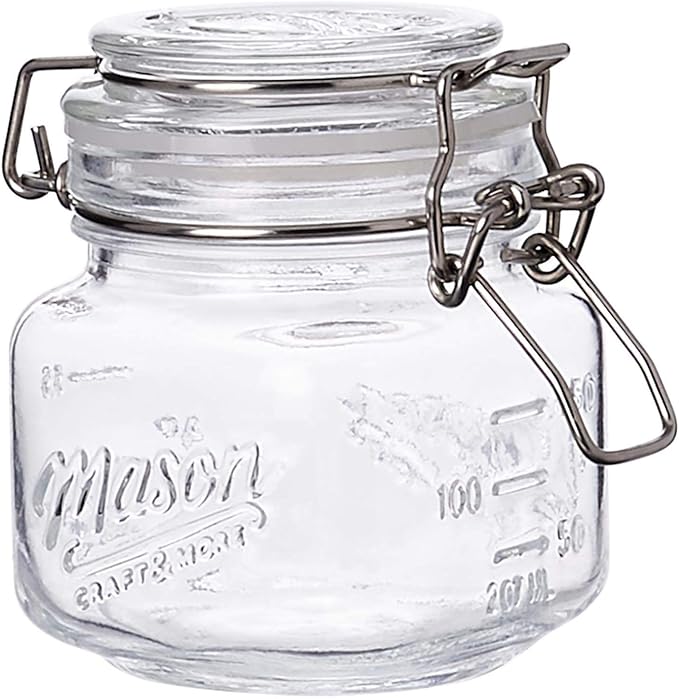 Mason Craft & More Food Storage, 7OZ MINI 4 PACK, Clear