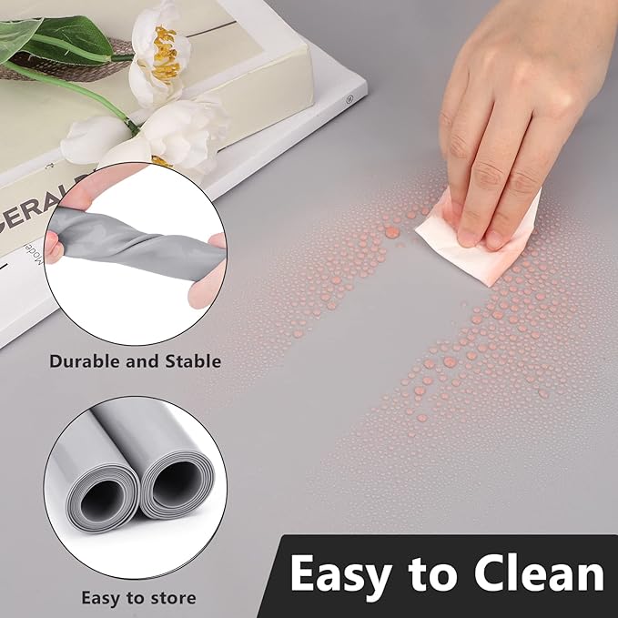 Gartful Silicone Mats for Crafts, 2 Pack Resin Jewelry Casting Molds Sheets, Extra Large Silicone Placemat, Countertop Protector, Nonstick Nonskid Heat-Resistant, Black & Light Grey (27.6 x 19.7 inch)