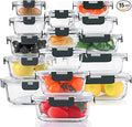KOMUEE 30 Pieces Glass Food Storage Containers Set, Glass Meal Prep Containers Set with Snap Locking Lids, Airtight lunch Containers for Microwave, Oven, Freezer & Dishwasher,Gray
