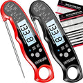 Instant Read Digital Meat Thermometer (2 Pack) Waterproof Kitchen Cooking Food Thermometer with Probe Backlight & Calibration,Best Quick Grill Meat Probe for Grilling BBQ Smoker Chefs