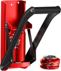 Can Crushers for Recycling - 16 oz Heavy Duty Aluminum Can Crusher Wall Mounted - Soda and Beer Can Smasher for Recycling with Bottle Opener - For 12 and 16 oz Cans - Easy to Install, Red - RamPro
