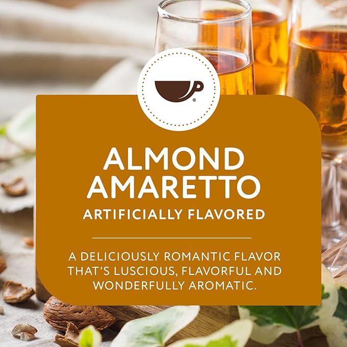 Almond Amaretto Flavored Ground Coffee, 1-12oz Medium Roast