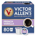 Victor Allen's Coffee French Vanilla Flavored, Medium Roast, 80 Count, Single Serve Coffee Pods for Keurig K-Cup Brewers