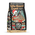 Bones Coffee Company Toffee Almond Crunch, Toffee Almond Flavored Coffee, Medium Roast Low Acid Arabica Beans Compatible with Auto drip and French Press Coffee Maker, 12 Oz Ground