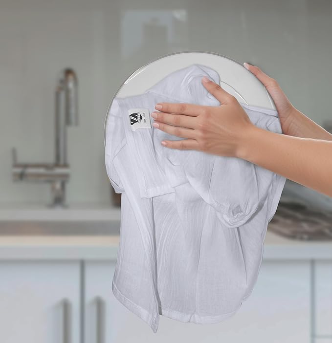 ZOYER Flour Sack Towels 28" x 28", 12 Pack - 100% Cotton Dish Towel - Machine Washable TeaTowels, Ultra Absorbent BarTowels, Dish Cloth Perfect for Drying Dishes & Cleaning - Kitchen Linen Set