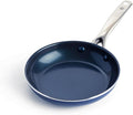 Blue Diamond 8 Inch Nonstick Frying Pan, PFAS Free Ceramic Egg and Omelette Pan, Diamond Infused Nonstick Skillet, Dishwasher & Oven Safe, Durable, Non Toxic, Metal Utensil Safe, Blue
