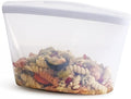 Stasher Premium Silicone Reusable Food Storage Bowl, Clear, Microwave, Sous Vide, Dishwasher, Oven and Freezer Safe, BPA Free, Leak-free, Eco-friendly, 4-Cup Bowl