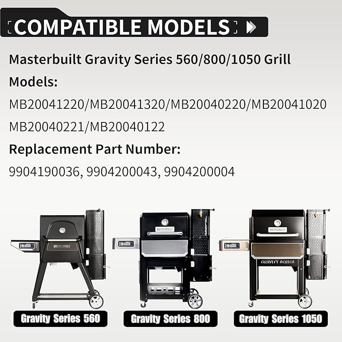 Upgraded Replacement Non-WiFi Controller/Control Board Kit for Masterbuilt Gravity Series 560/800/1050 Digital Charcoal Grill + Smoker with Splash-Proof Power Adapter