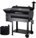 Z GRILLS Pellet Smoker Grill with PID Control, Rain Cover, 700 sq. in Cooking Area for Outdoor BBQ, ZPG-7002BPro