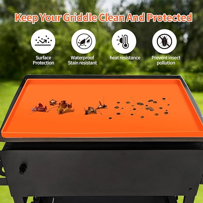 Protective Griddle Cover Mat for Blackstone 28 Inch Griddle Accessories - Full Wrap-Around Protection Silicone Mat for Griddle - Food Grade Silicone grill mats for outdoor grill (28inch)