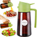 Oil Sprayer for Cooking, 2 In 1 Oil Dispenser and Oil Sprayer (Green+Dark Brown)