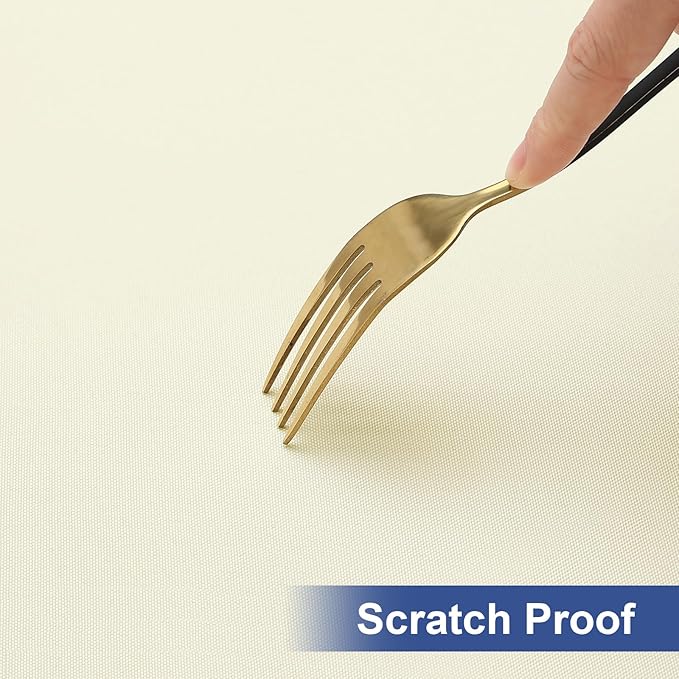 homing Rectangle Table Cloth Cover, Waterproof Polyester Elastic Fitted Tablecloth, Fits for 4 Foot Folding Tables, Washable Table Protector for Picnic, Camping, Outdoor (Cream Yellow, 30" x 48")