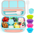 MaMix Bento Lunch Box - Adult & Kids Lunch Containers, 4 Compartment, 1300ML (Pastel Blue)